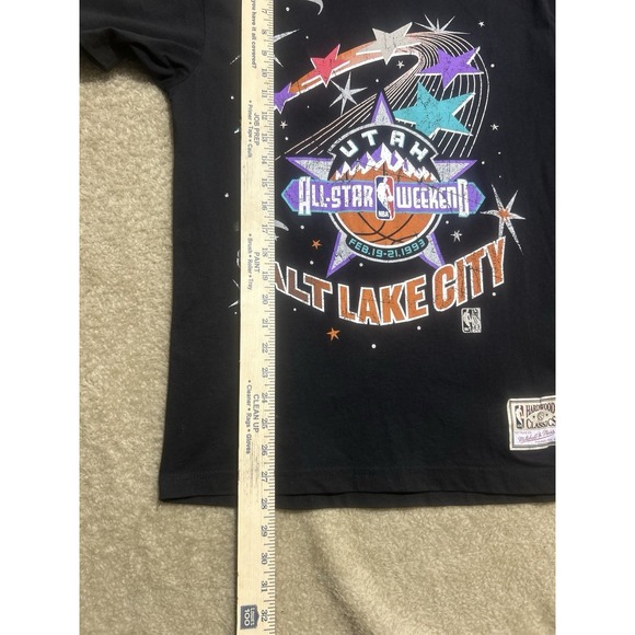 Mitchell & Ness 1993 All Star Weekend Utah T Shirt Men's Medium Black‎ HWC NBA - Picture 3 of 8